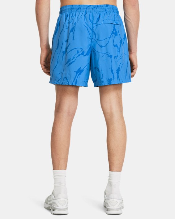 Men's UA Woven Volley Printed Shorts in Blue image number 1